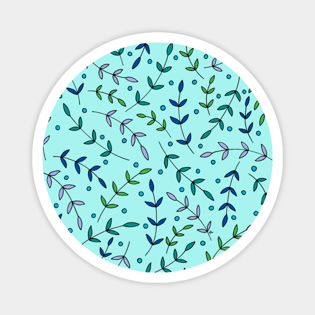 Spring Leaves Magnet by HLeslie Design